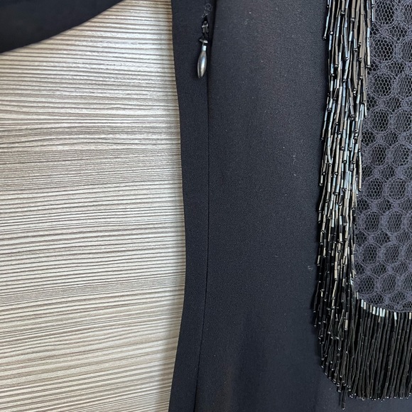 DVF Black Cocktail Dress | Embellished Neck & Back | 0 (NWT) - Picture 13 of 14
